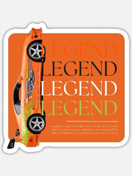 SUPRA LEGENDE - Sticker Größe S (10 x 10 cm) - Mattweiß