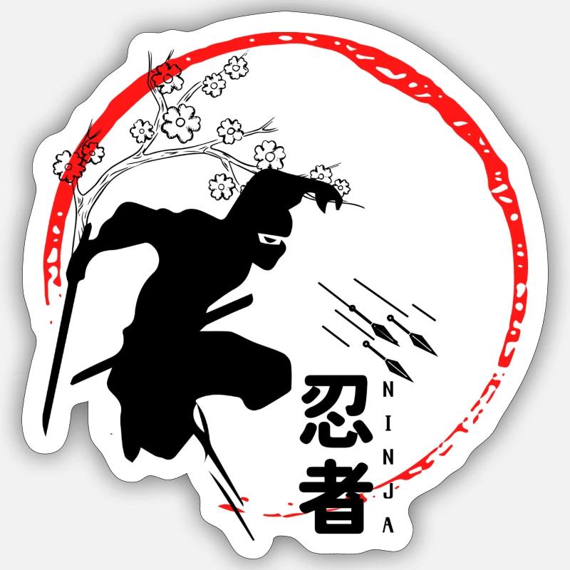 Ninja - Sticker size S (10 x 10 cm) - white matte