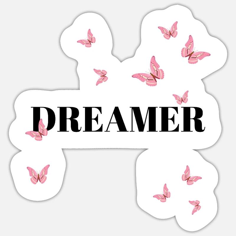 DREAMER - pink version Sticker Größe S (10 x 10 cm)