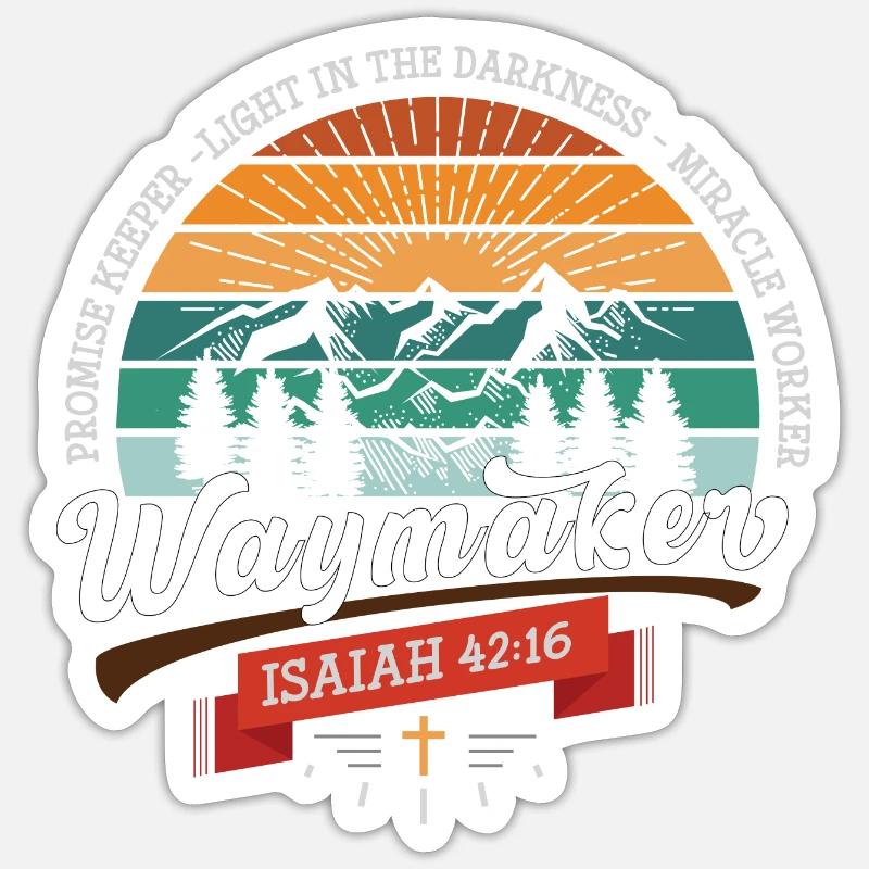 Waymaker Promise Keeper - Sticker size S (10 x 10 cm) - white matte