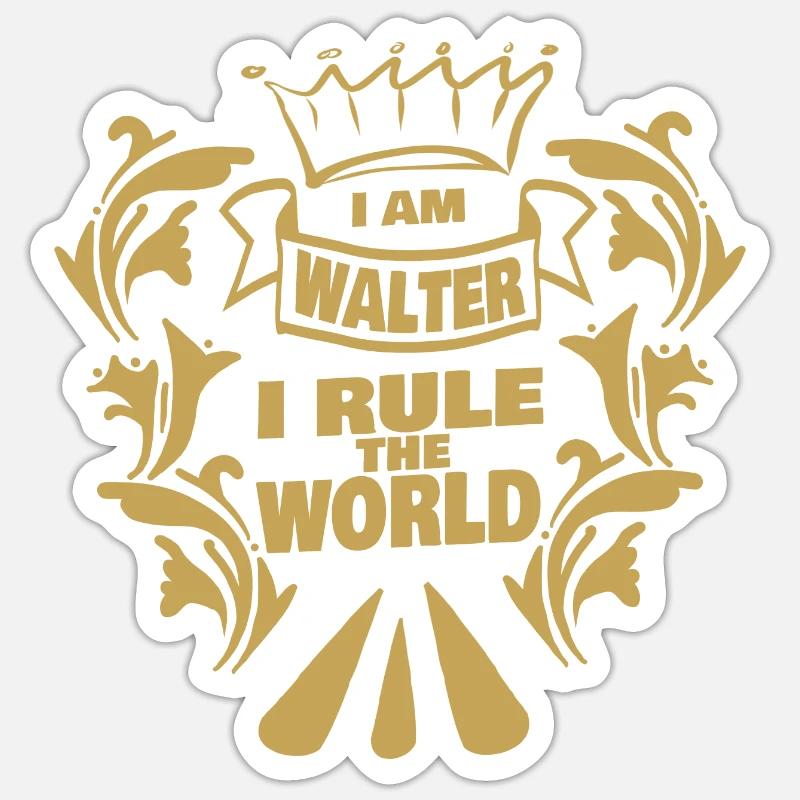 Walter - Sticker taille S (10 x 10 cm) - blanc mat