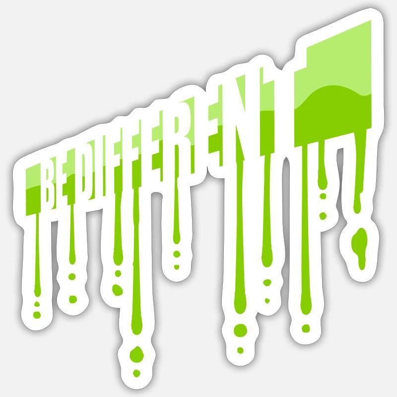 Soyez différent Logo Design - Sticker taille S (10 x 10 cm) - blanc mat