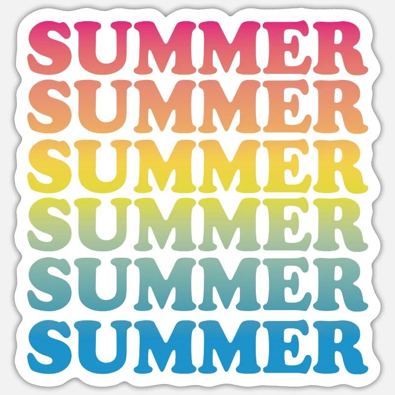 Summer - Sticker Größe S (10 x 10 cm) - Mattweiß