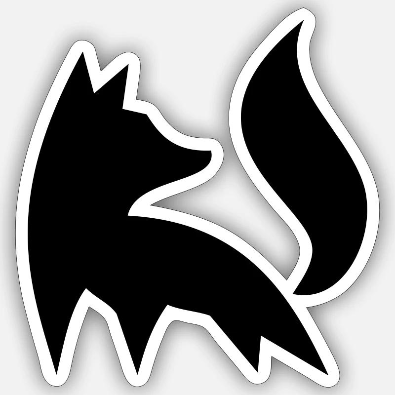 Fox Silhouette Forest Nature Animal Red Fox Vector2 Sticker size S (10 x 10 cm)
