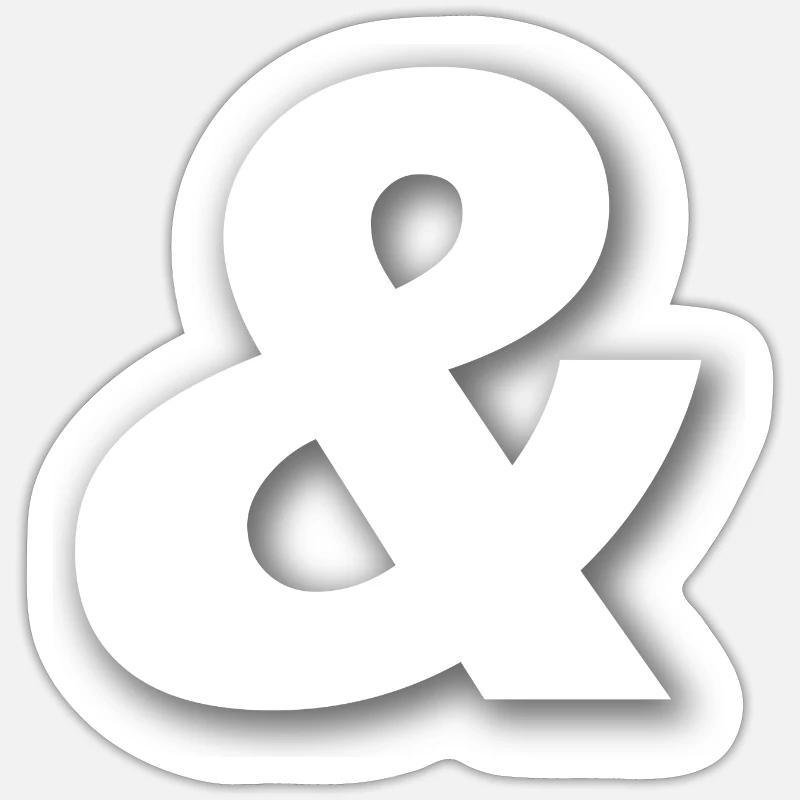 & - Sticker size S (10 x 10 cm) - white matte