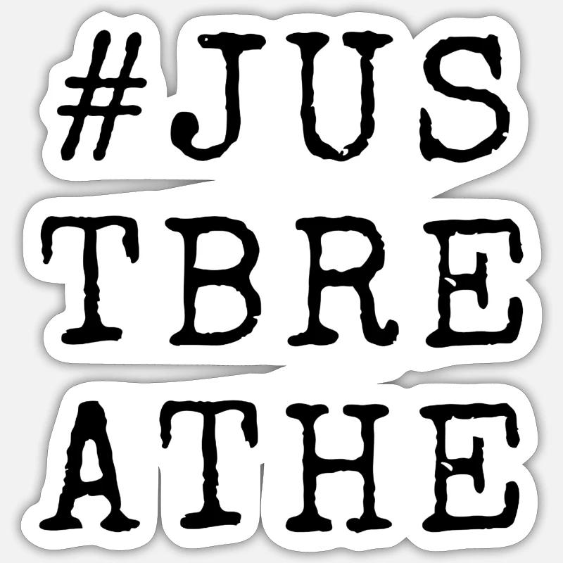 breathe2 - Sticker Größe S (10 x 10 cm) - Mattweiß
