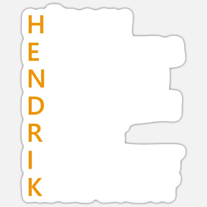 Hendrik Name Geschenk - Sticker Größe S (10 x 10 cm) - Mattweiß