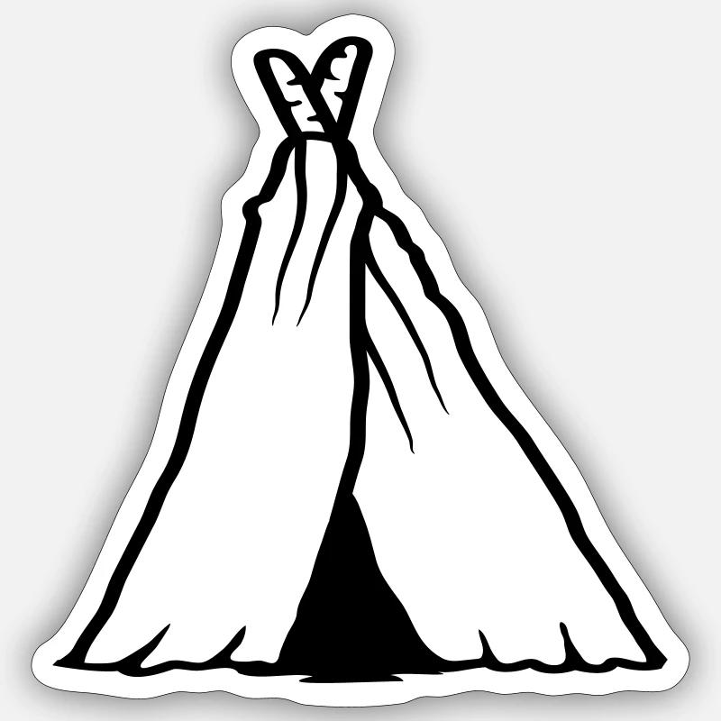 Hobby camping Primitive tent Sticker size S (10 x 10 cm)