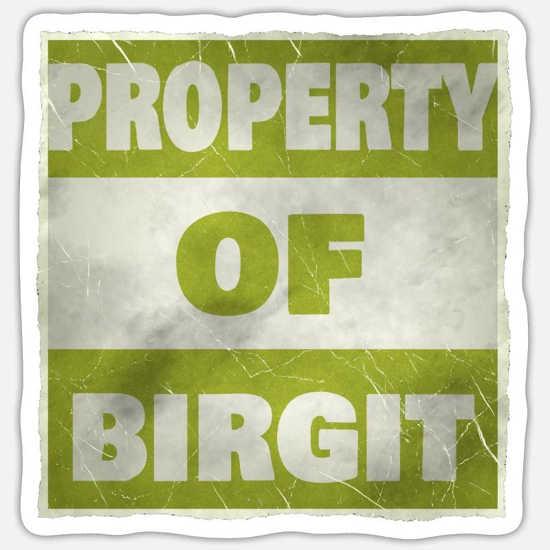 Besitz von Birgit Sticker Größe S (10 x 10 cm)