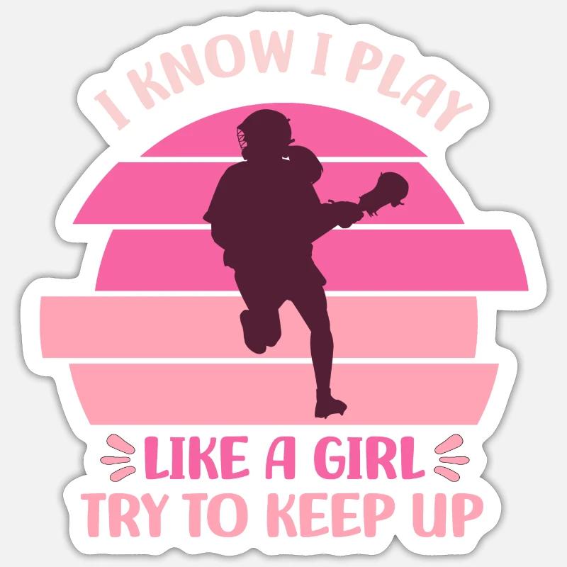 Lacrosse - Sticker size S (10 x 10 cm) - white matte