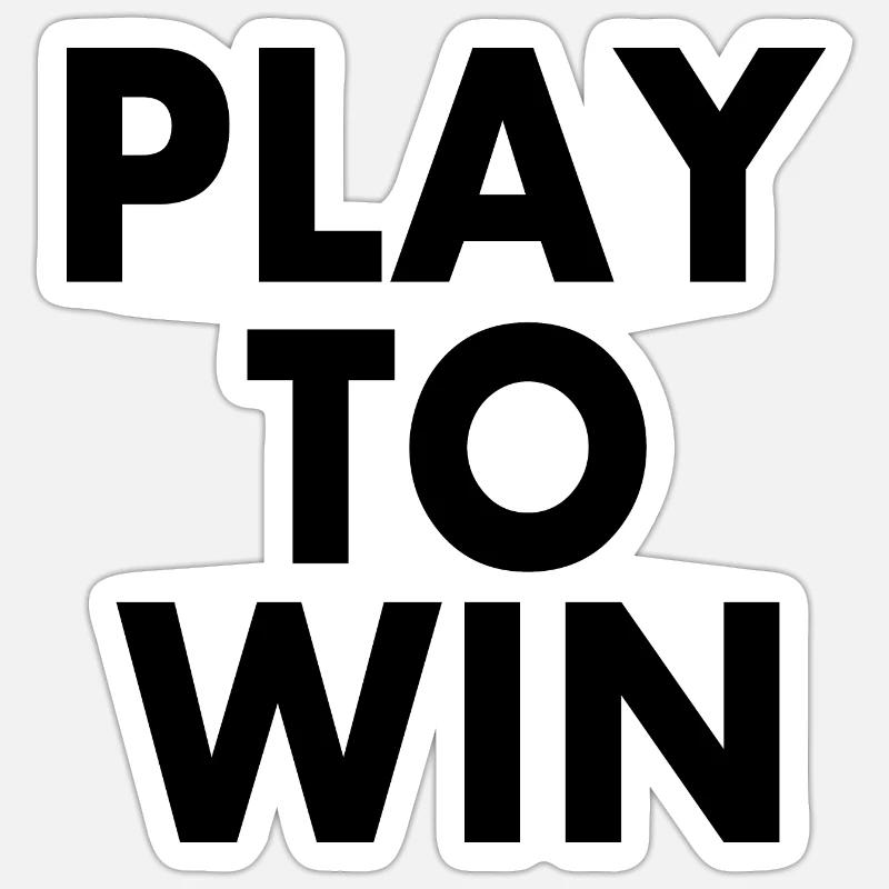 Play to win - Sticker size S (10 x 10 cm) - white matte
