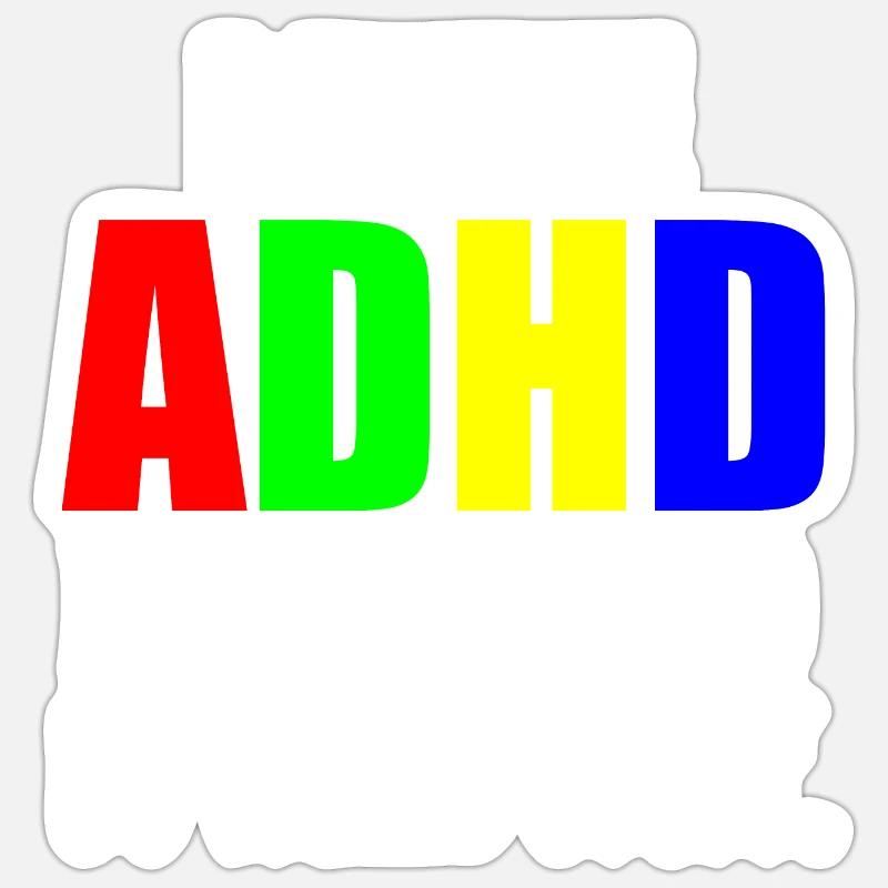 adhd quote - Sticker size S (10 x 10 cm) - white matte