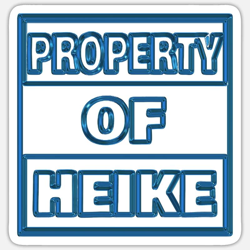 Propriété de Heike - Sticker taille S (10 x 10 cm) - blanc mat