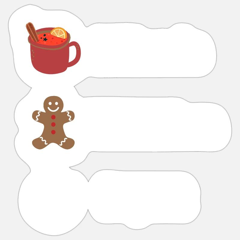 MULLED WINE GINGERBREAD REPEAT Sticker size S (10 x 10 cm)