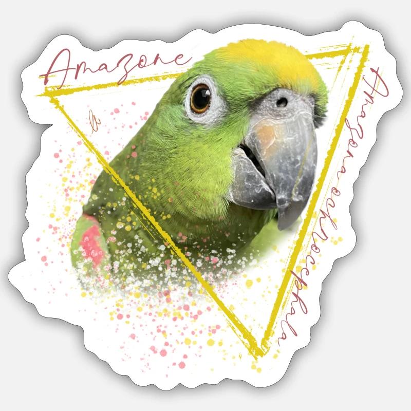 Wilde Amazone - Sticker Größe S (10 x 10 cm) - Mattweiß