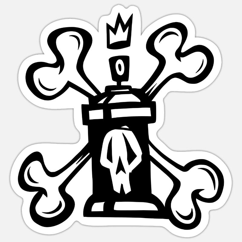 DEATH CAN Sticker taille S (10 x 10 cm)