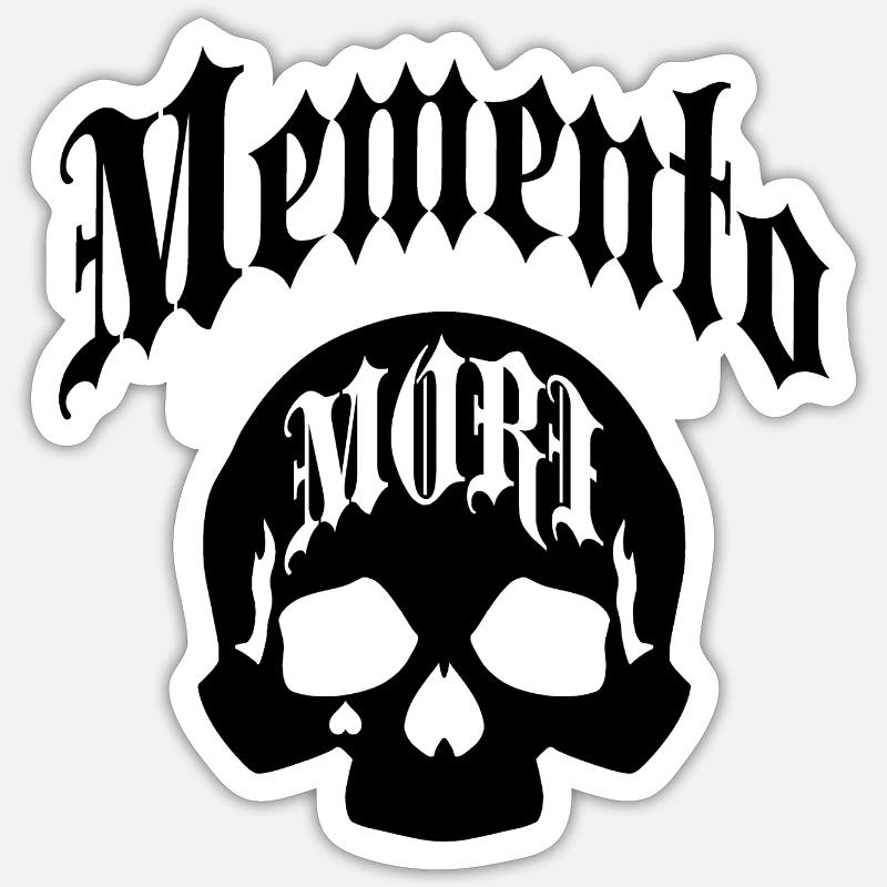 Memento Mori - Sticker Größe S (10 x 10 cm) - Mattweiß