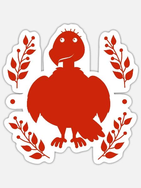 Geier - Greifvogel - Sticker Größe S (10 x 10 cm) - Mattweiß