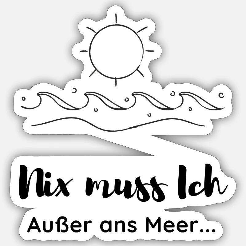 Meer - Sticker Größe S (10 x 10 cm) - Mattweiß