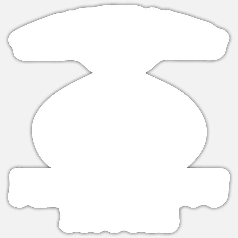 Pêcher Pêcheur Canne à pêche - Sticker taille S (10 x 10 cm) - blanc mat