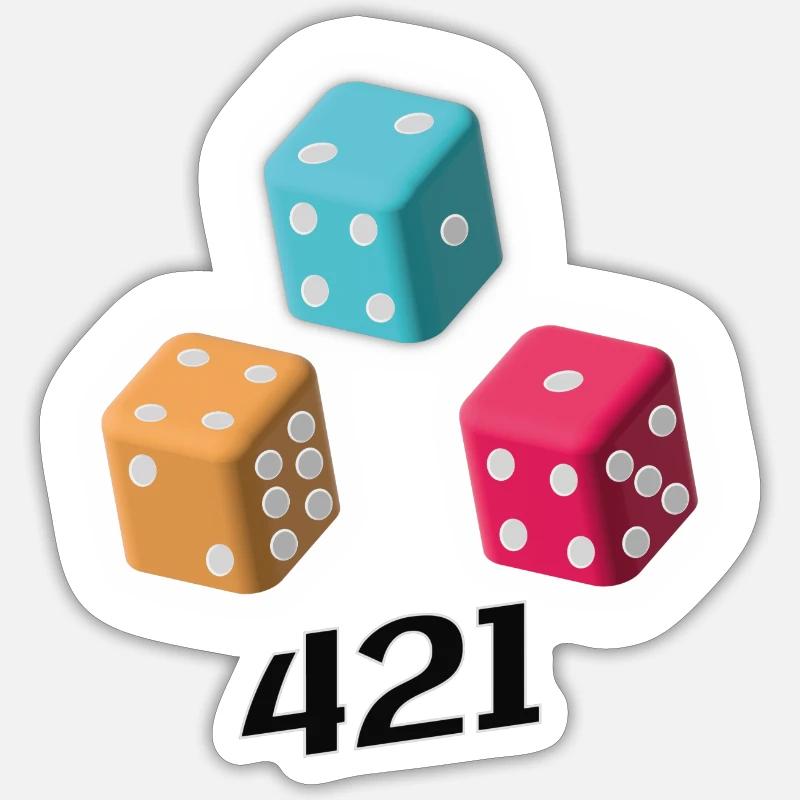 Dés 421 Sticker taille S (10 x 10 cm)