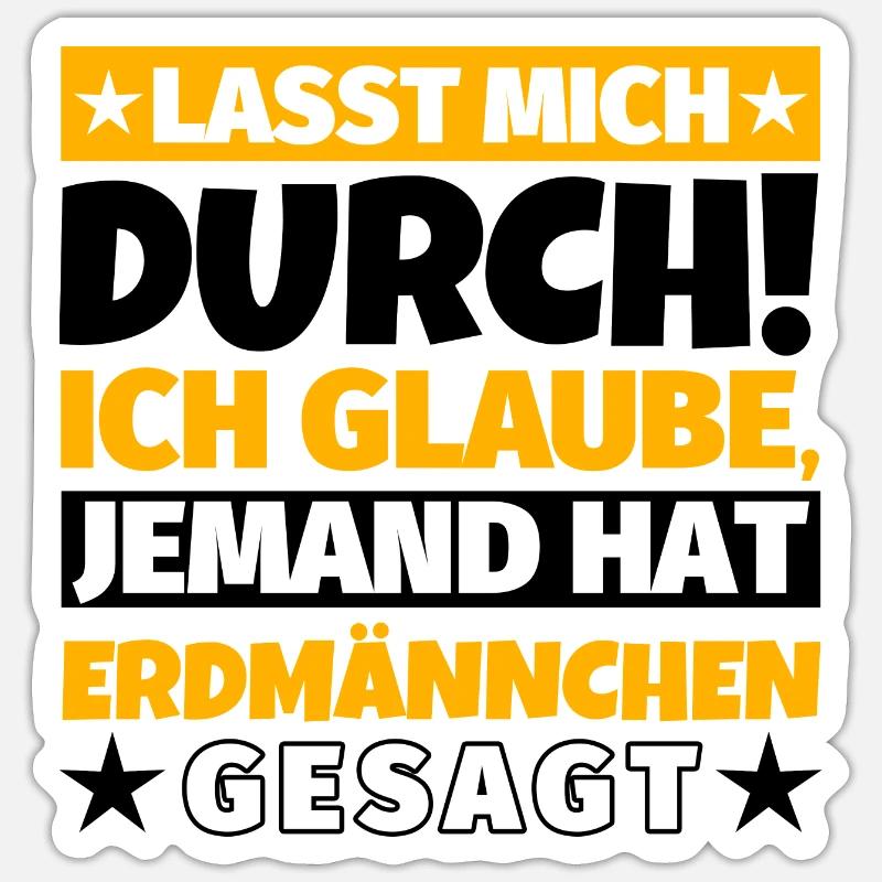 Erdmännchen - Sticker Größe S (10 x 10 cm) - Mattweiß
