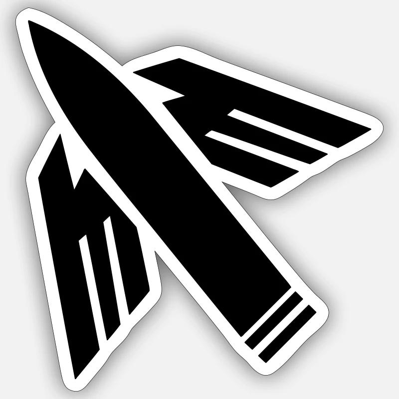 Défense aérienne - Sticker taille S (10 x 10 cm) - blanc mat