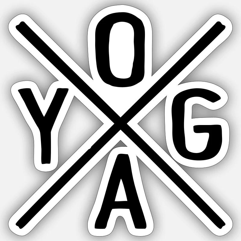 Yoga - Sticker size S (10 x 10 cm) - white matte