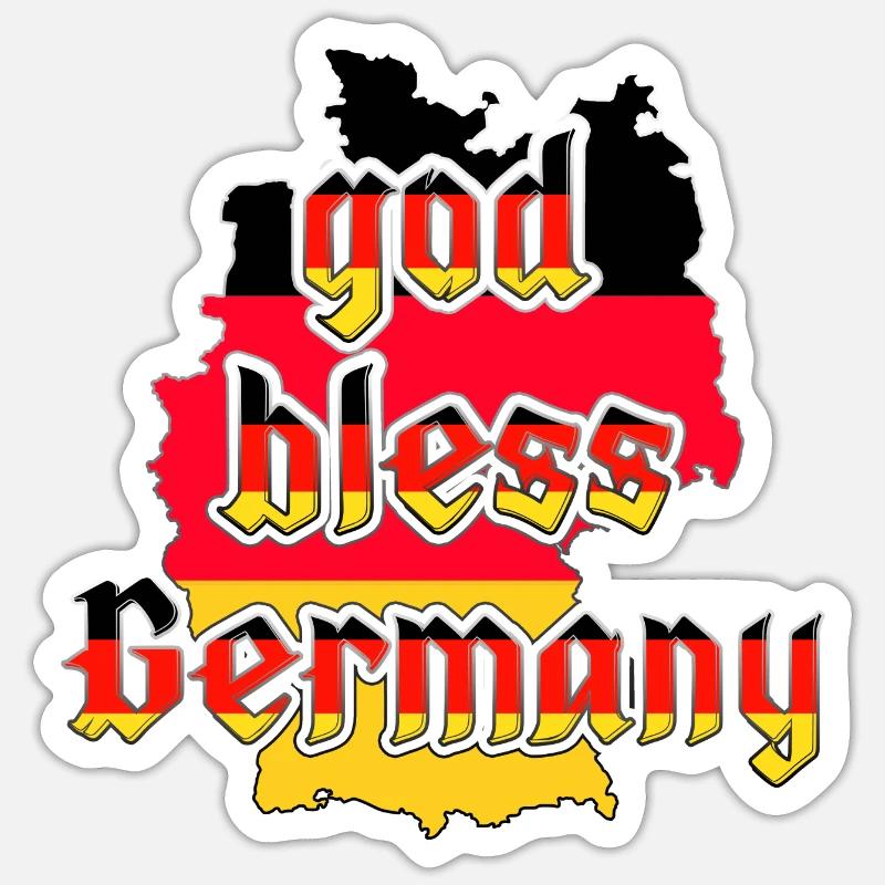 god bless germany - Sticker Größe S (10 x 10 cm) - Mattweiß