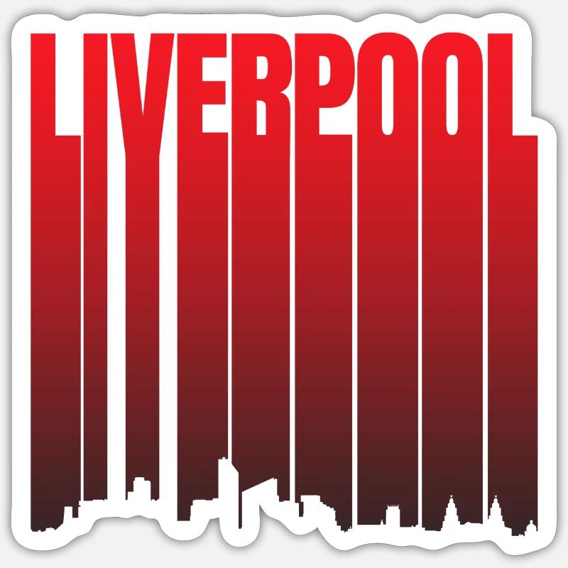 Liverpool Skyline Gradient Sticker size S (10 x 10 cm)