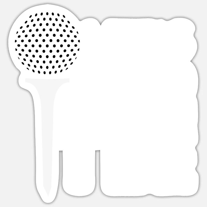 LET'S PAR TEE - Sticker Größe S (10 x 10 cm) - Mattweiß