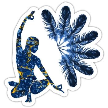 yoga 22 e 272 - Sticker Größe S (10 x 10 cm) - Mattweiß - Vorne