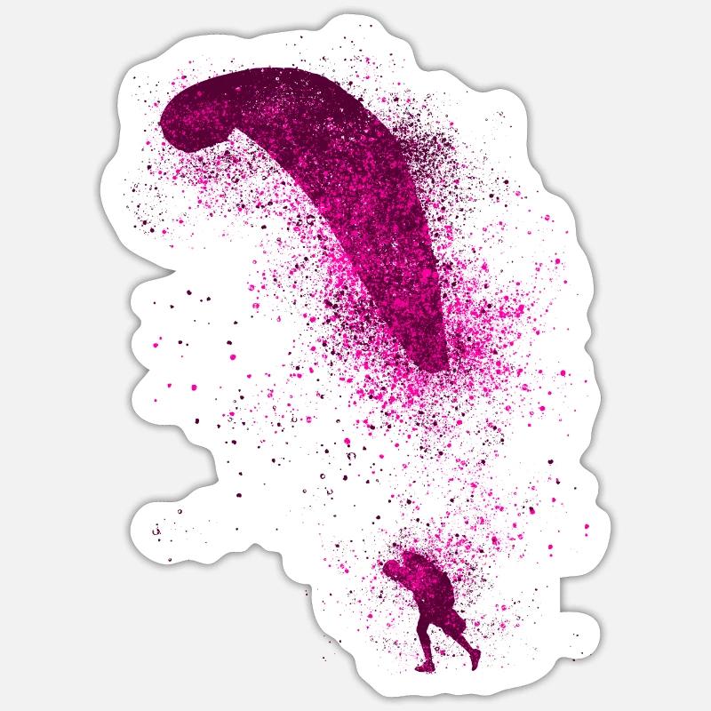 Paragleiter Start Spritzer - Sticker Größe S (10 x 10 cm) - Mattweiß