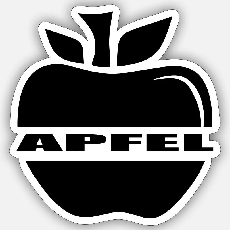 Apfel einfach ein Apfel Sticker Größe S (10 x 10 cm)