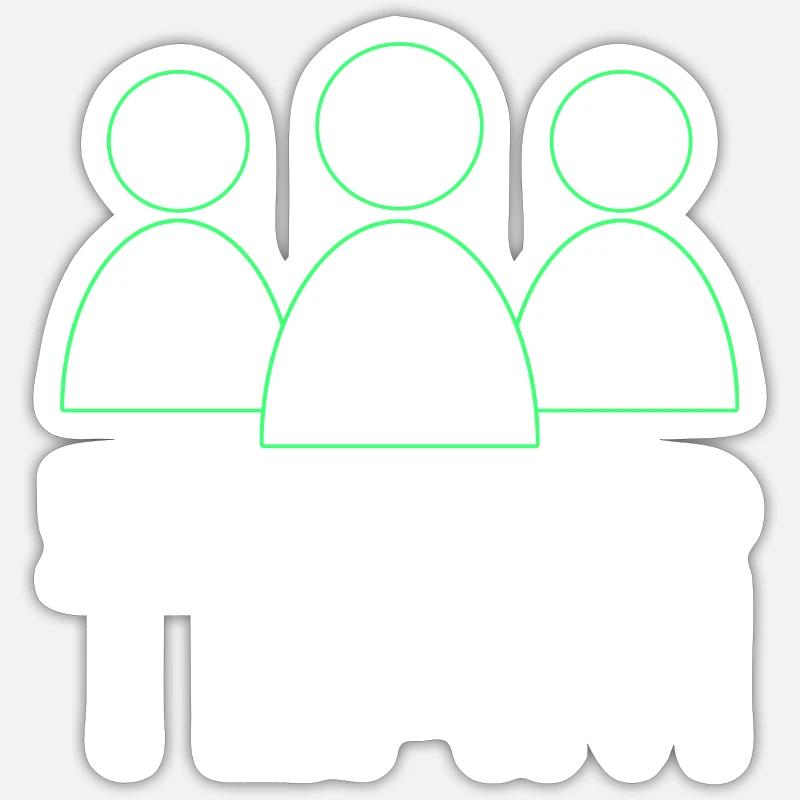 équipe sous-estimée - Sticker taille S (10 x 10 cm) - blanc mat