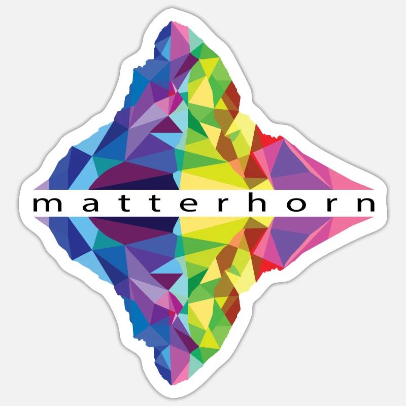 Matterhorn colored reflected Sticker size S (10 x 10 cm)