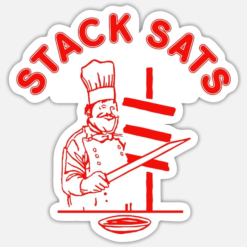 Stack Sats Döner Kebab - Sticker Größe S (10 x 10 cm) - Mattweiß