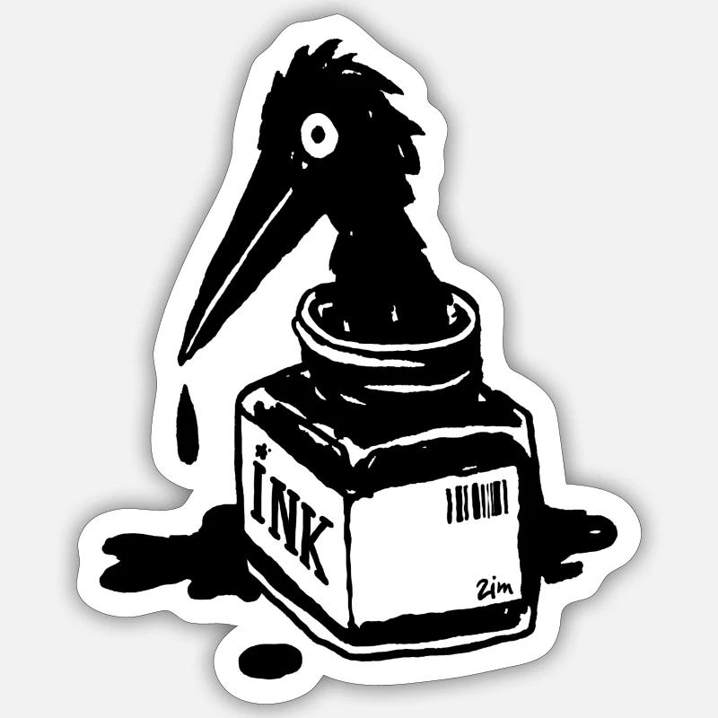 Tuscherabe - Sticker taille S (10 x 10 cm) - blanc mat