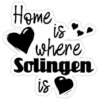 Zuhause in Solingen - Home is where Solingen is - Sticker Größe S (10 x 10 cm) - Mattweiß - Vorne