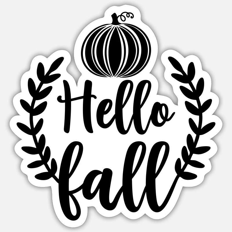 bonjour fallb - Sticker taille S (10 x 10 cm) - blanc mat