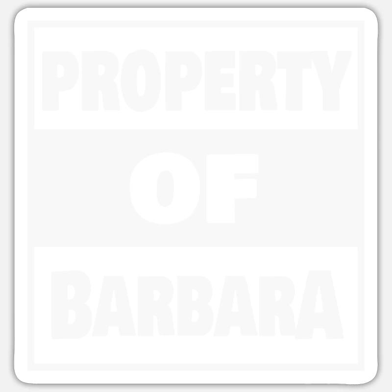 Owned by Barbara - Sticker size S (10 x 10 cm) - white matte