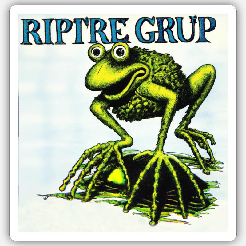 riptre grup - a green frog Sticker size S (10 x 10 cm)