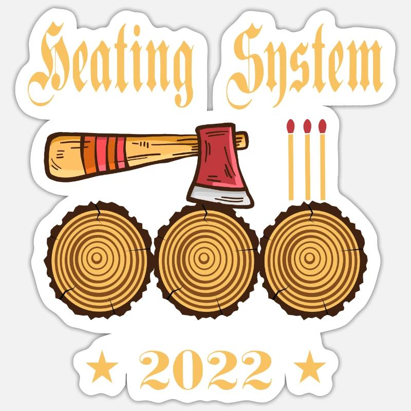 Système de chauffage 2022 - Sticker taille S (10 x 10 cm) - blanc mat