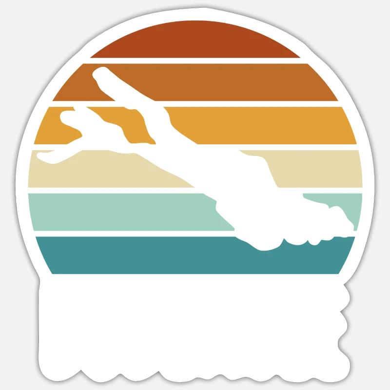 Retro Bodensee Konstanz - Sticker Größe S (10 x 10 cm) - Mattweiß