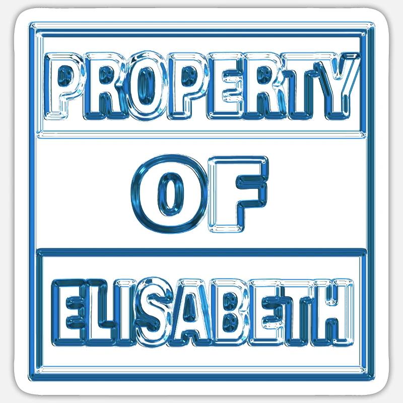 Elisabeth - Sticker size S (10 x 10 cm) - white matte