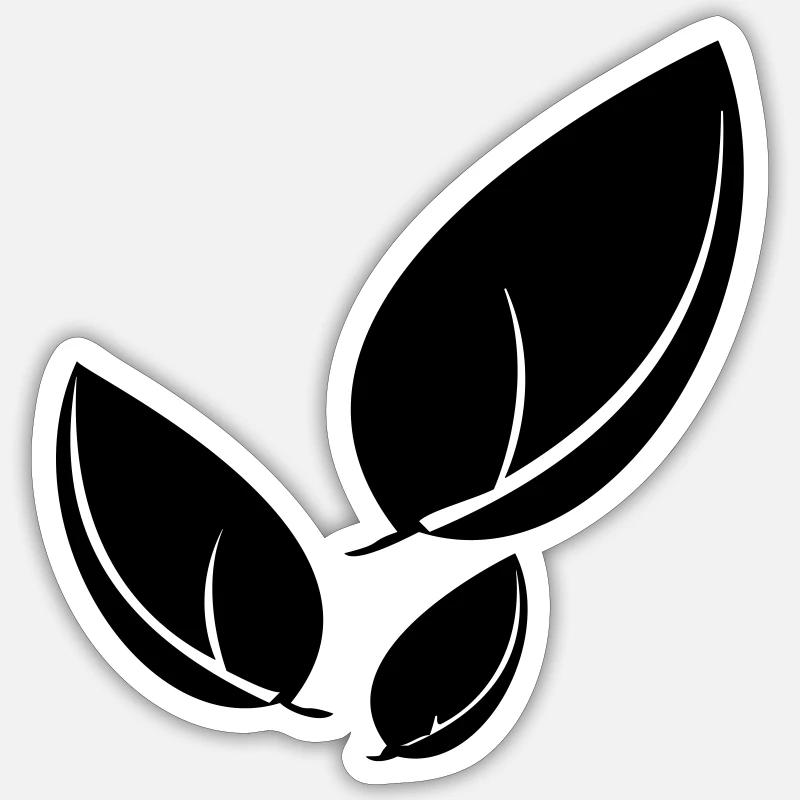 leaf 18 - Sticker Größe S (10 x 10 cm) - Mattweiß