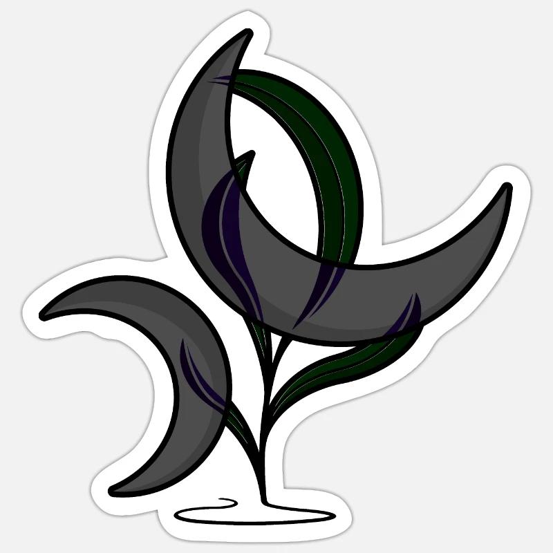 Fleur de lune - Sticker taille S (10 x 10 cm) - blanc mat