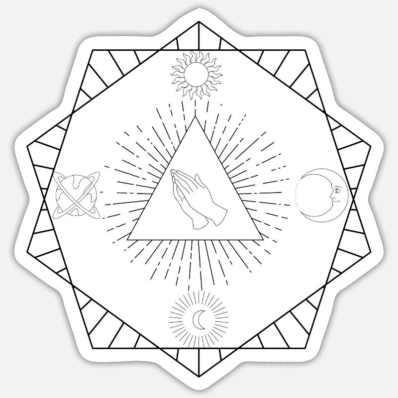 Points cardinaux Sticker taille S (10 x 10 cm)