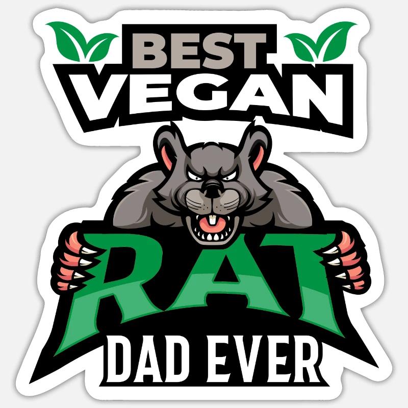 Rat - Sticker size S (10 x 10 cm) - white matte