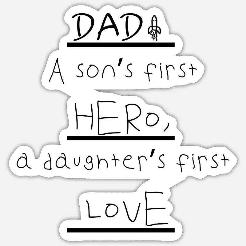 Papa - Sticker taille S (10 x 10 cm) - blanc mat
